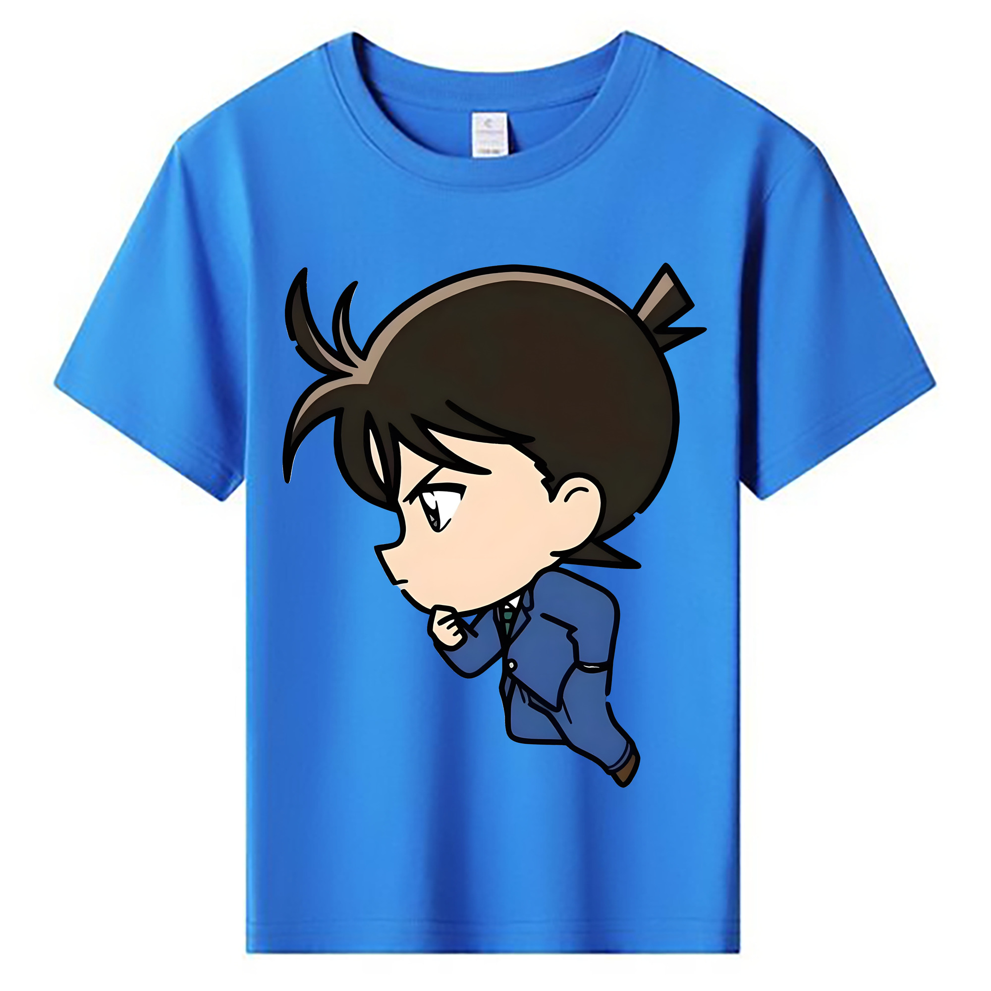 （画像用） 名探偵コナン 江戸川 コナン Detective Conan Conan Edogawa 綿100％キッズTシャツ（フロントプリント）